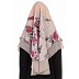 Printed designer Instant Hijab- Light Beige Printed designer Instant Hijab- Light Beige